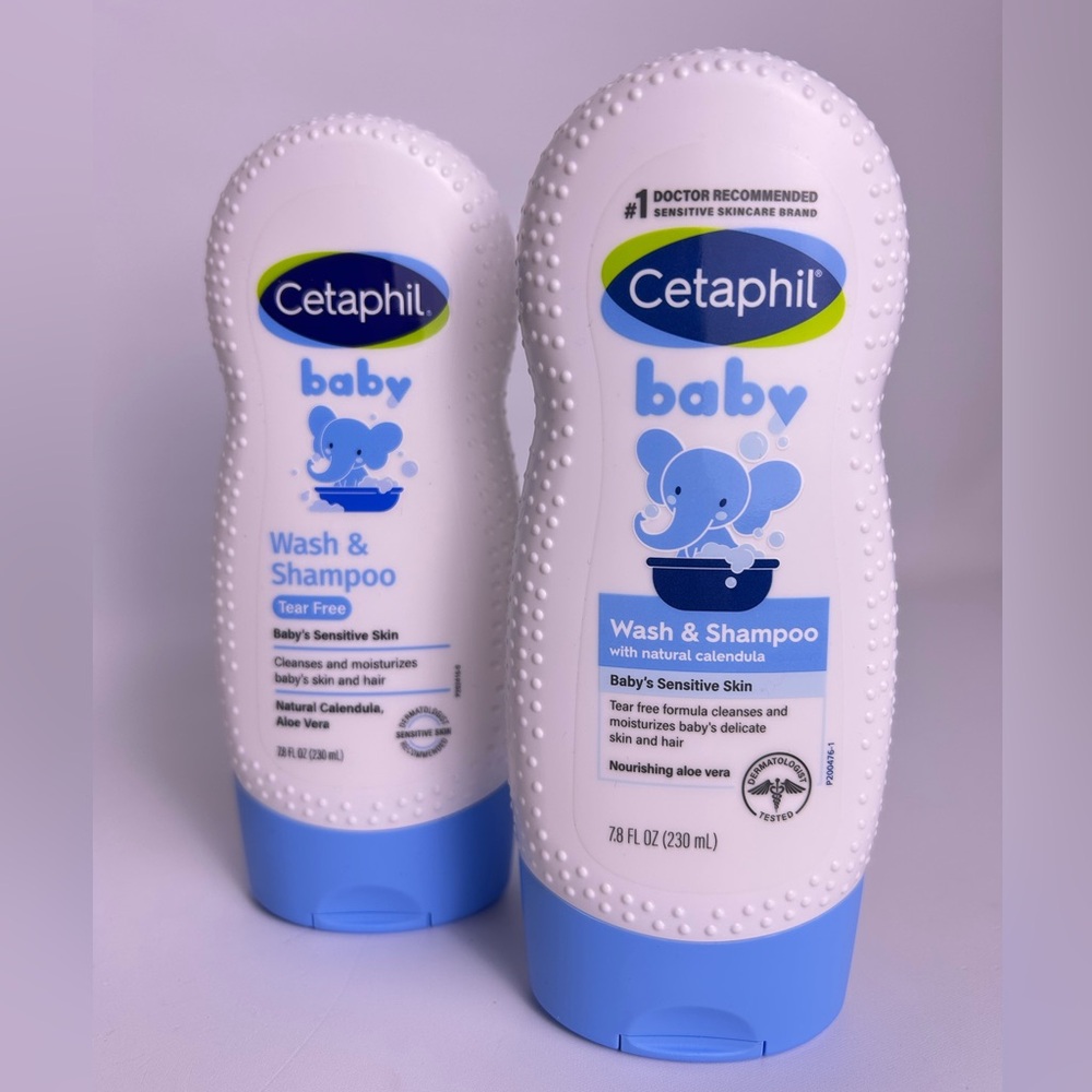2x Cetaphil Baby Shampoo & Body Wash, Gentle Hair and Body Cleanser 230 ml